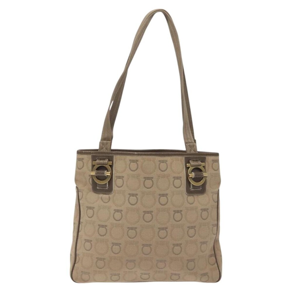 Salvatore Ferragamo Gancini Tote Gancini Canvas Medium